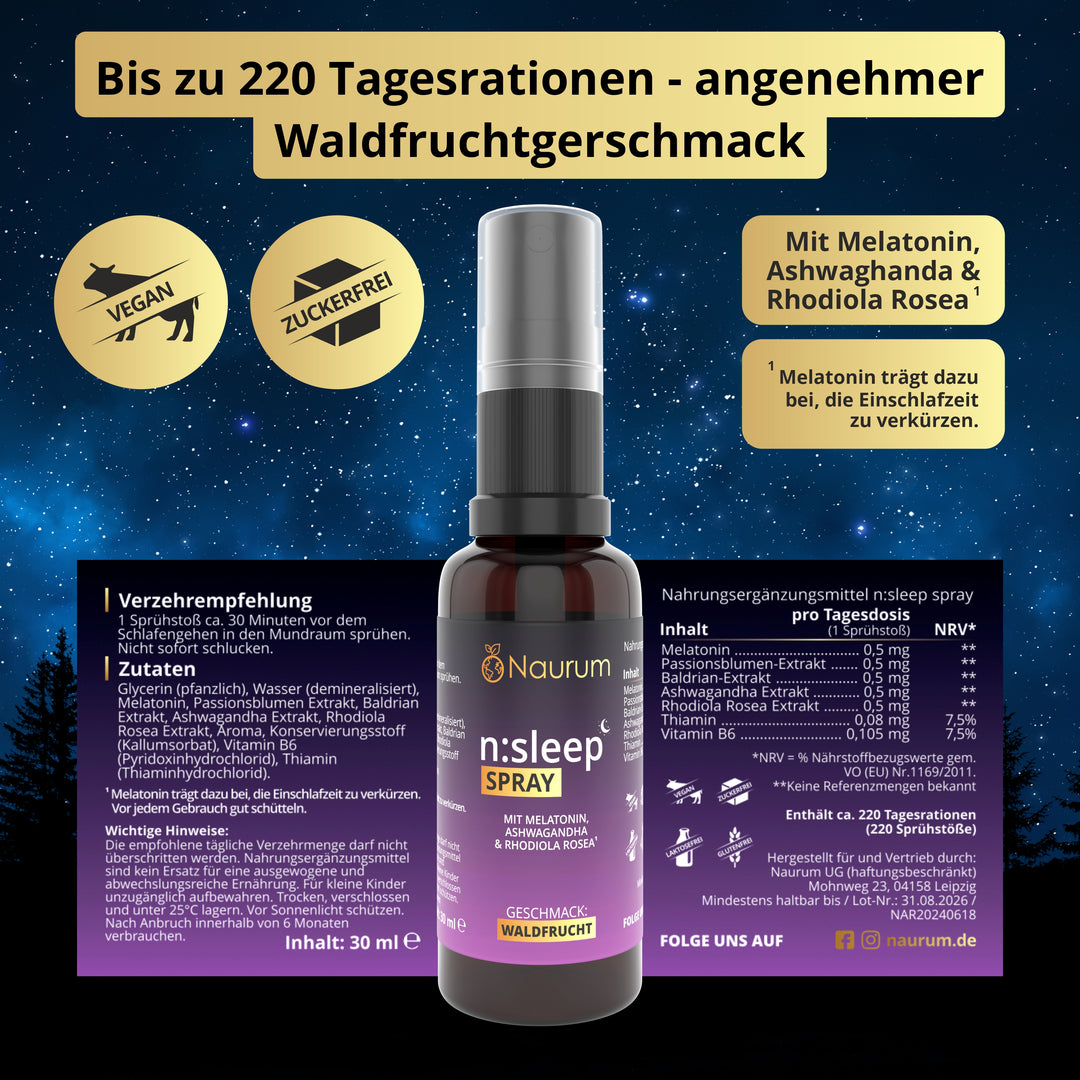 n:sleep Spray – Melatonin mit Ashwagandha &amp; B-Vitaminen