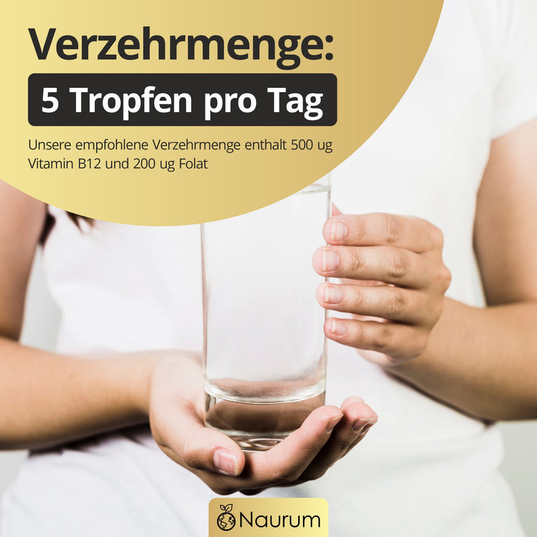Vitamin B12 Tropfen – Trio Komplex mit Folat