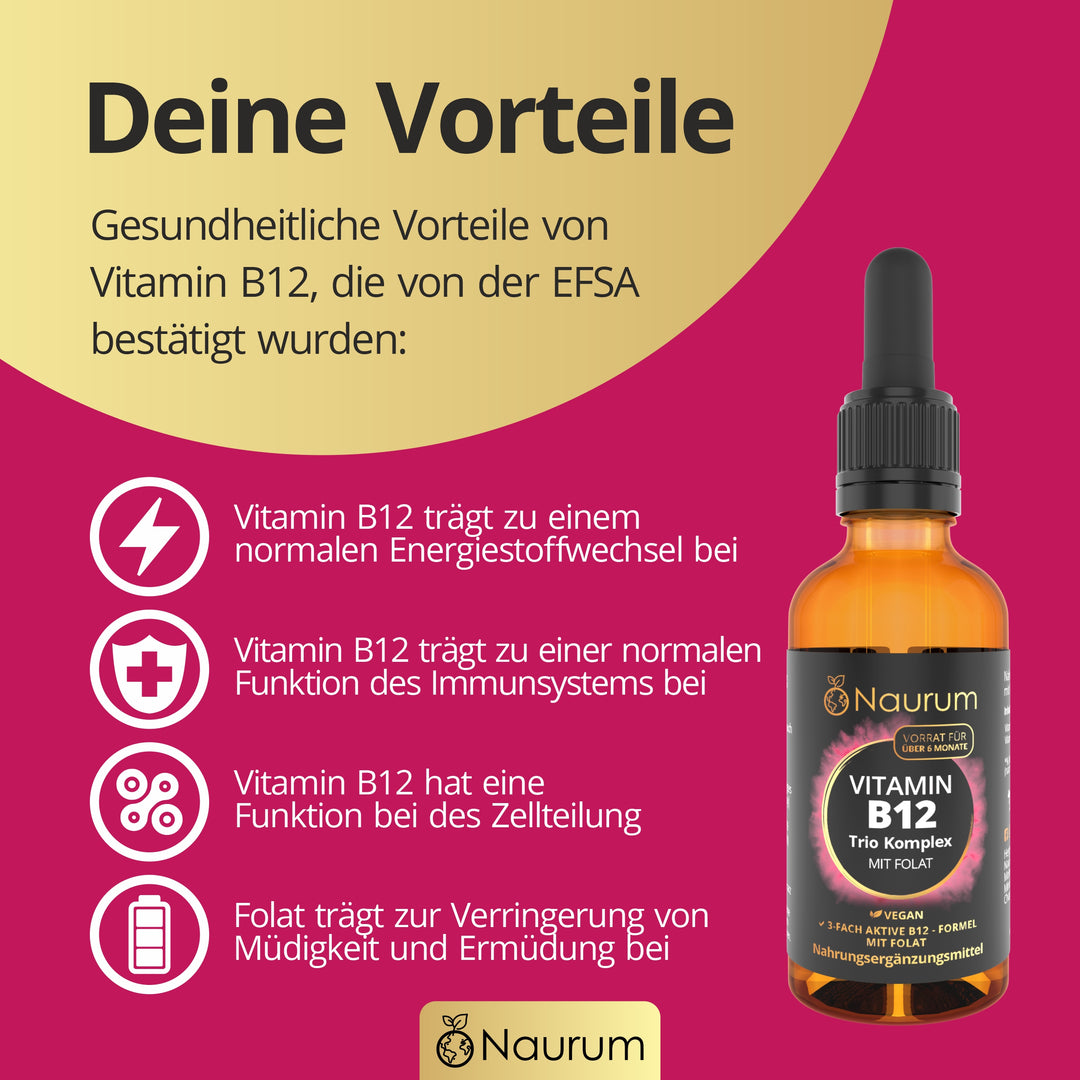 Vitamin B12 Trio Komplex mit Folat