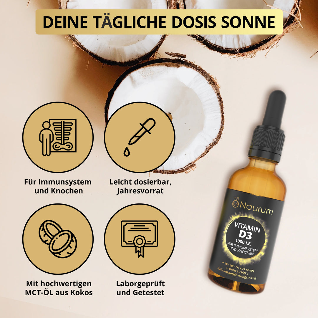 VITAMIN D3 TROPFEN - Jahresvorrat