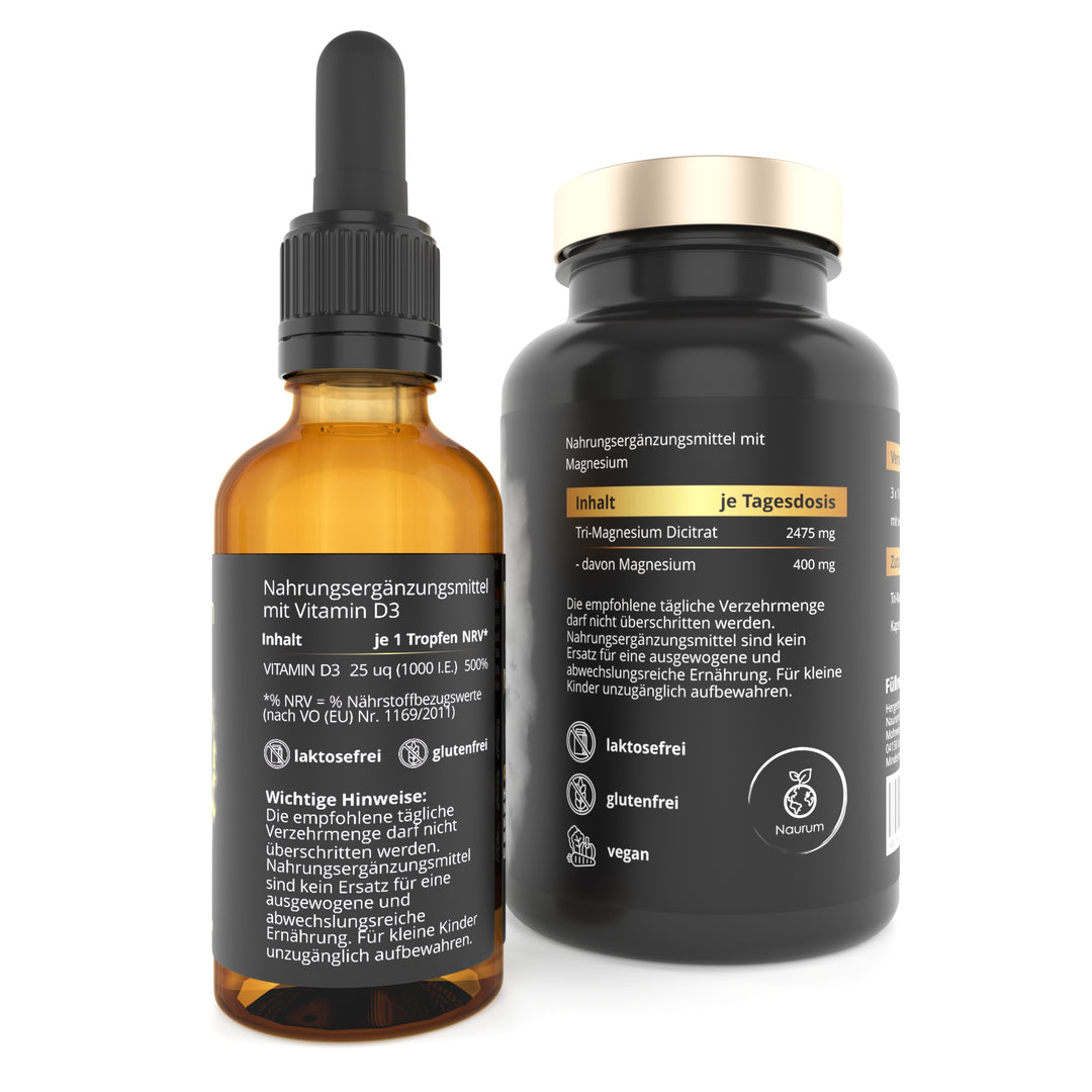 OSTEO PAKET - Magnesium 400 + VITAMIN D3 Tropfen